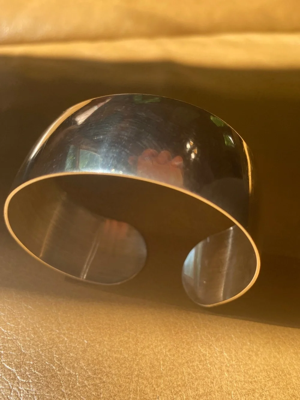 Rare Charles THOMAE 925 Sterling Silver Adjustable Cuff Bracelet 30 grams